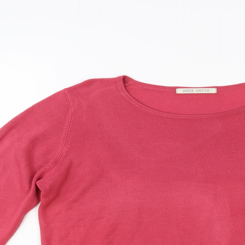 Womens UK Size 10 Marks and Spencer Pink Pullover Jumper