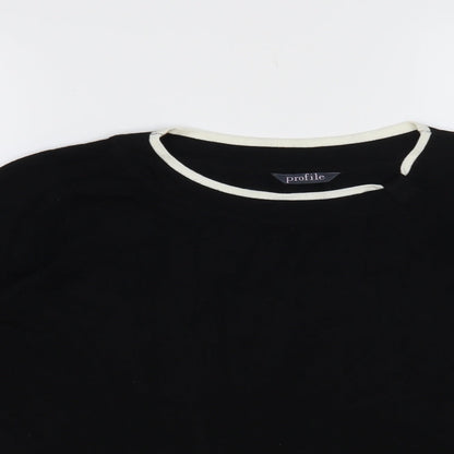 Womens UK Size 16 Profile Black Pullover Jumper