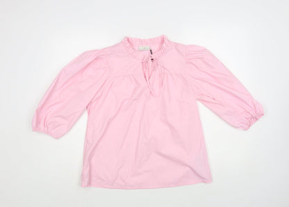 Womens UK Size 8 Kaffe Pink Basic Blouse
