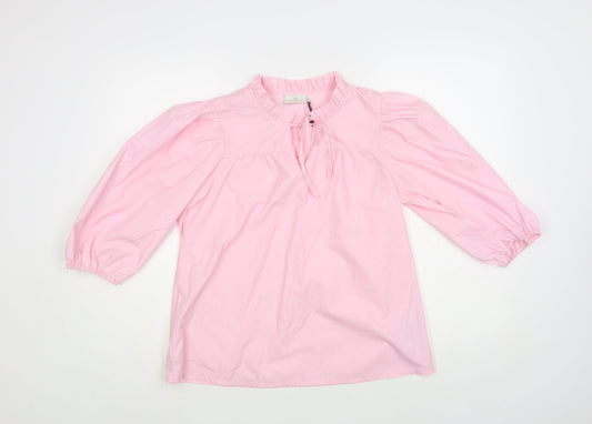 Womens UK Size 8 Kaffe Pink Basic Blouse