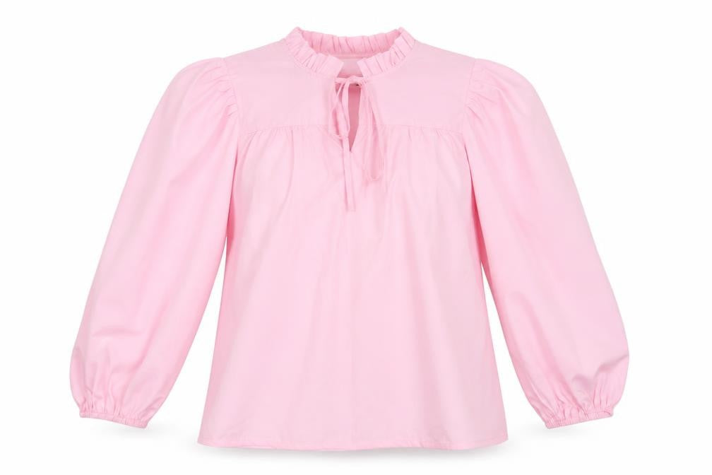 Womens UK Size 8 Kaffe Pink Basic Blouse