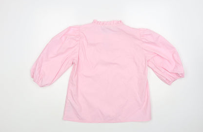 Womens UK Size 8 Kaffe Pink Basic Blouse