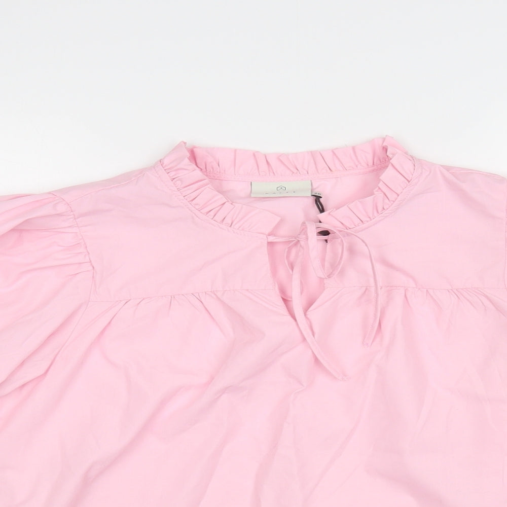 Womens UK Size 8 Kaffe Pink Basic Blouse