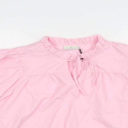 Womens UK Size 8 Kaffe Pink Basic Blouse