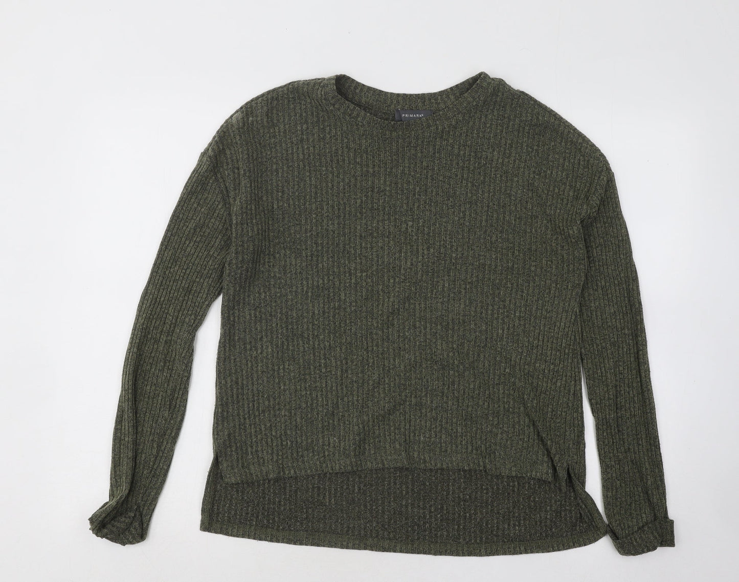 Primark Womens Green Round Neck Polyester Pullover Jumper Size 6