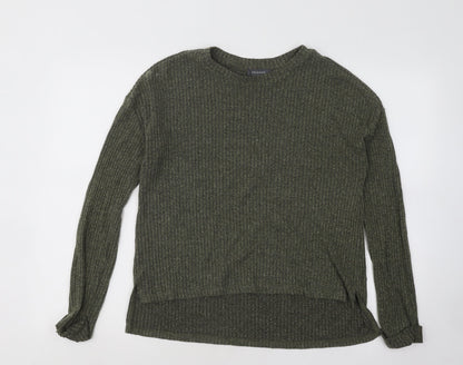 Primark Womens Green Round Neck Polyester Pullover Jumper Size 6