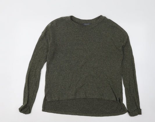 Primark Womens Green Round Neck Polyester Pullover Jumper Size 6