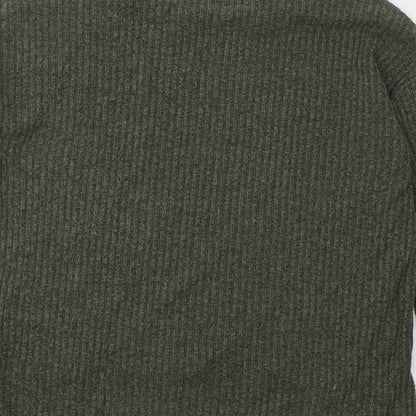 Primark Womens Green Round Neck Polyester Pullover Jumper Size 6