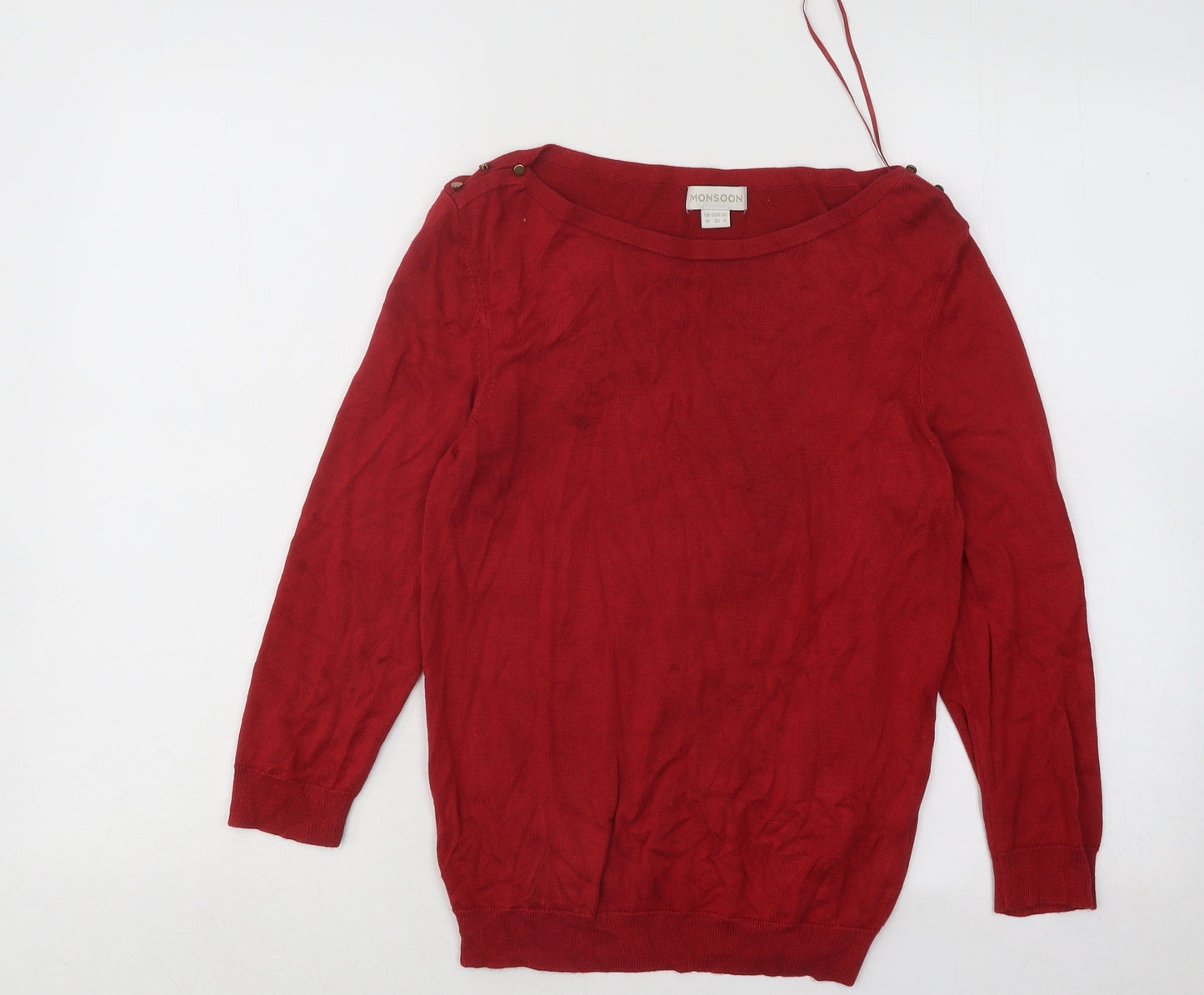 Womens UK Size 10 Monsoon Red Pullover Jumper