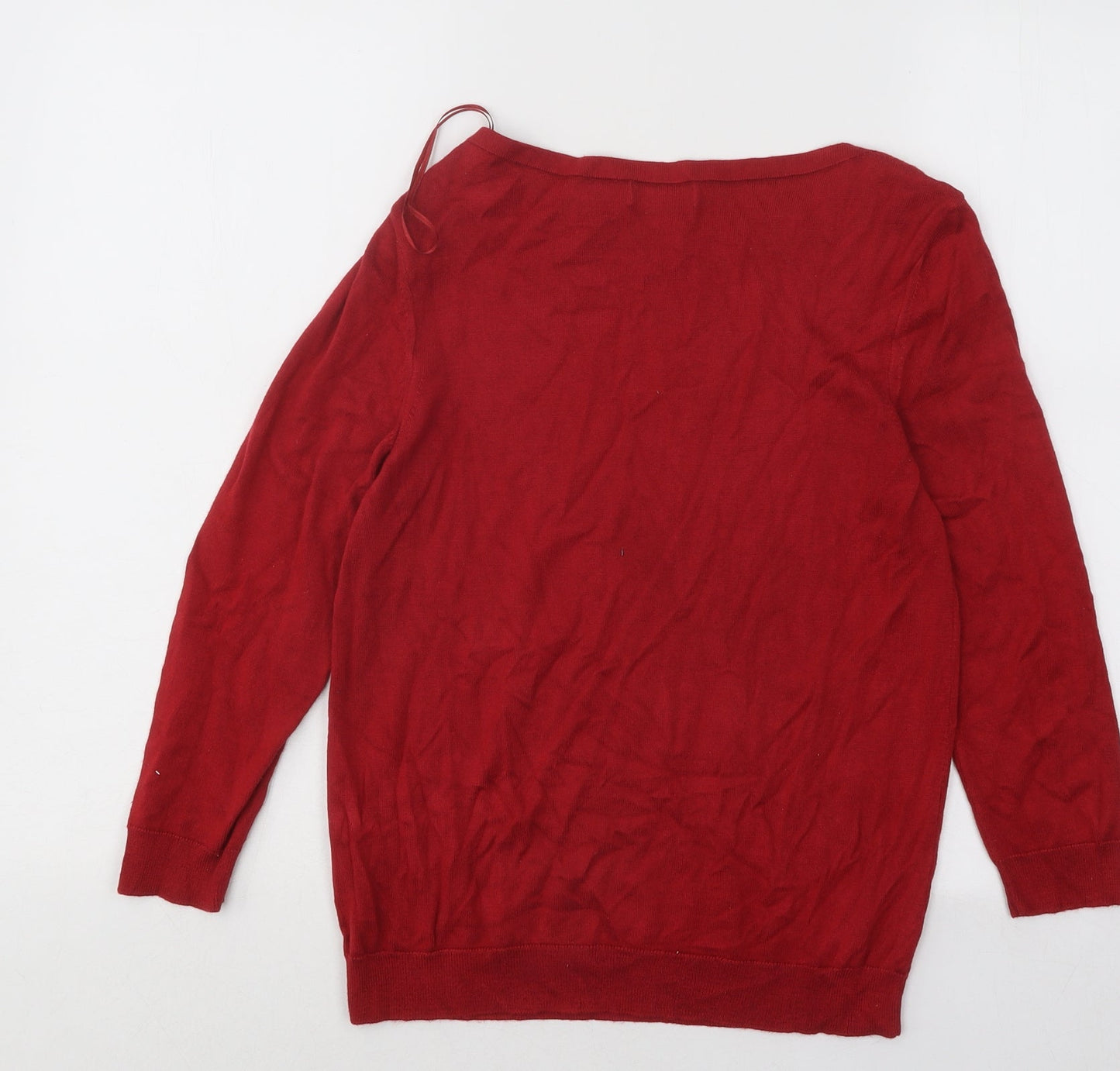Womens UK Size 10 Monsoon Red Pullover Jumper