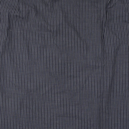 Mens UK Size 16 TownCraft Blue  Button-Up Short Sleeve Casual Shirt