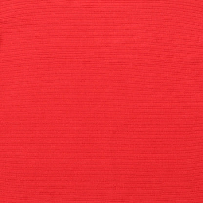 F&F Womens Red Round Neck Acrylic Pullover Jumper Size 10