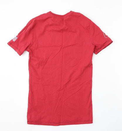 TU Mens Red Cotton T-Shirt Size S Round Neck - San Francisco 49ers