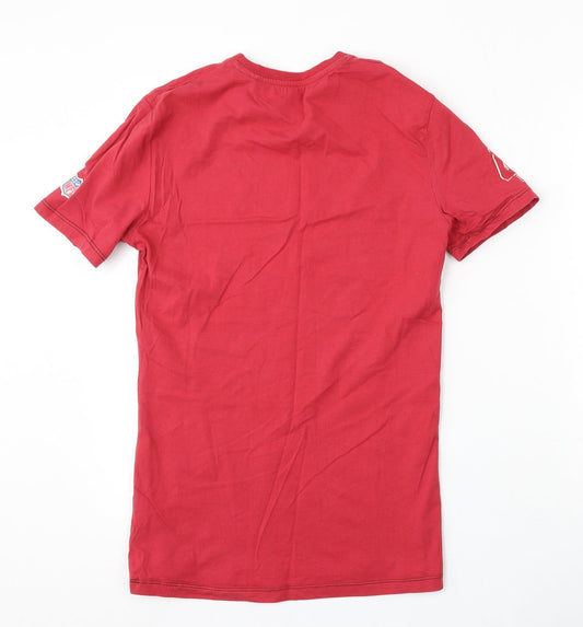 TU Mens Red Cotton T-Shirt Size S Round Neck - San Francisco 49ers