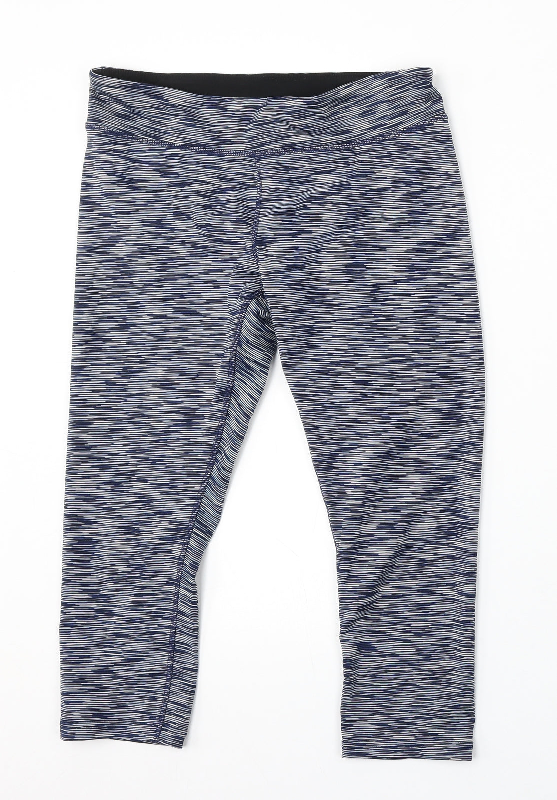 Preworn Womens Blue Striped Polyester Jogger Leggings Size S L21 in Regular