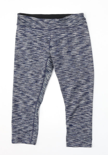 Preworn Womens Blue Striped Polyester Jogger Leggings Size S L21 in Regular