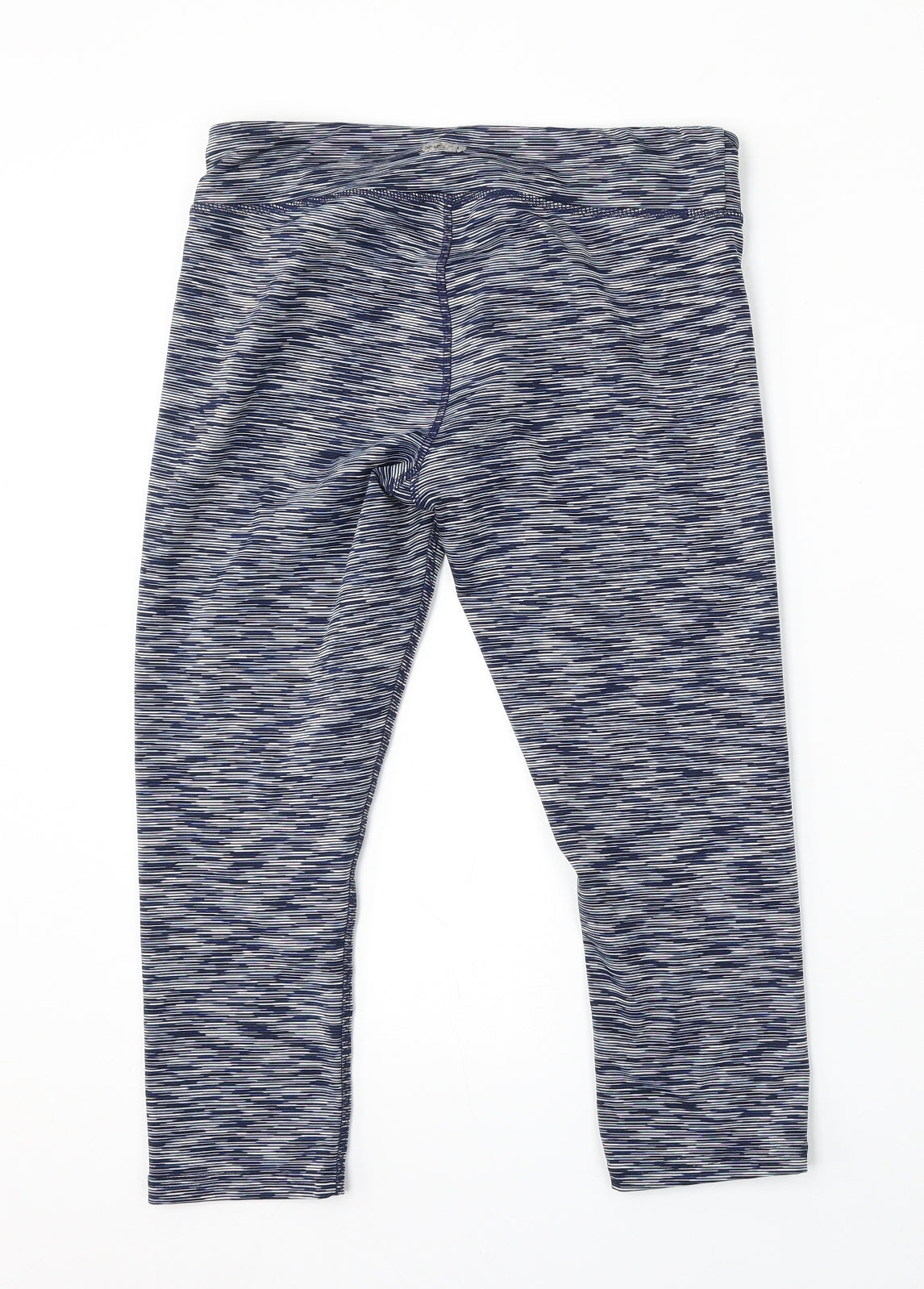 Preworn Womens Blue Striped Polyester Jogger Leggings Size S L21 in Regular