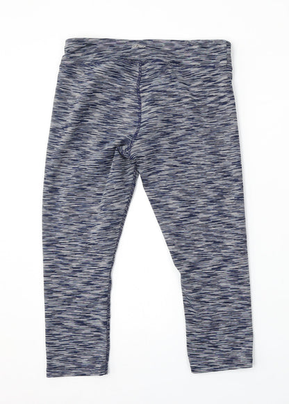 Preworn Womens Blue Striped Polyester Jogger Leggings Size S L21 in Regular