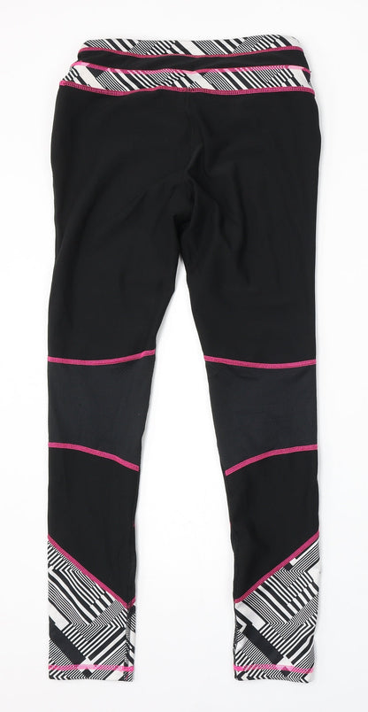 RBX Womens Black Geometric Polyester Jogger Leggings Size S L28 in Regular
