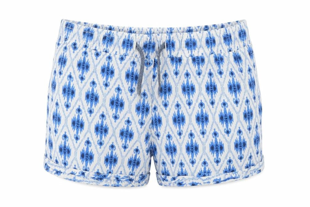 Denim & Co. Womens Blue Polyester Bermuda Shorts Size 8 L3 in Regular Drawstring
