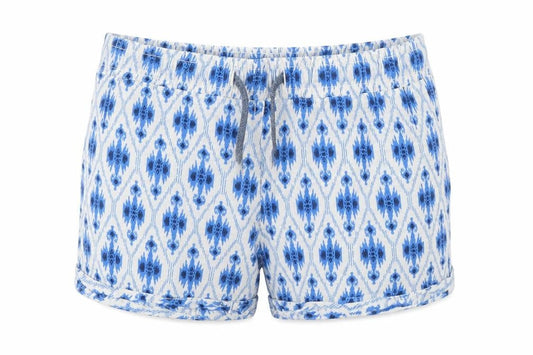 Denim & Co. Womens Blue Polyester Bermuda Shorts Size 8 L3 in Regular Drawstring