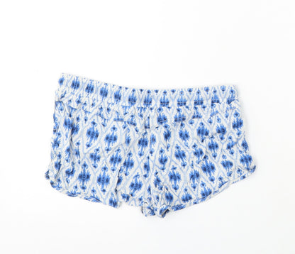 Denim & Co. Womens Blue Polyester Bermuda Shorts Size 8 L3 in Regular Drawstring