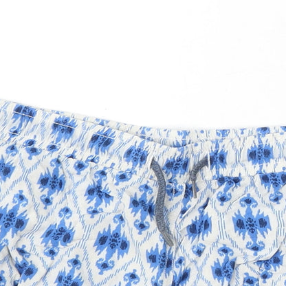 Denim & Co. Womens Blue Polyester Bermuda Shorts Size 8 L3 in Regular Drawstring