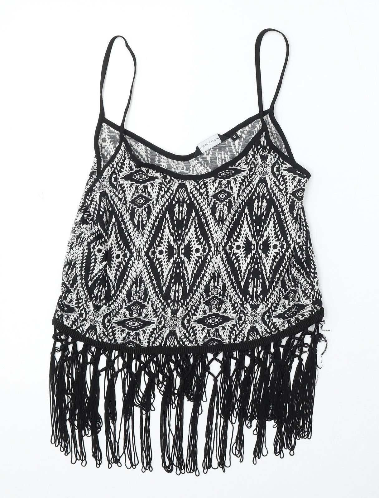 Womens UK Size 12 New Look Black Basic Tank