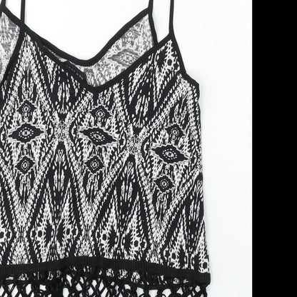 Womens UK Size 12 New Look Black Basic Tank