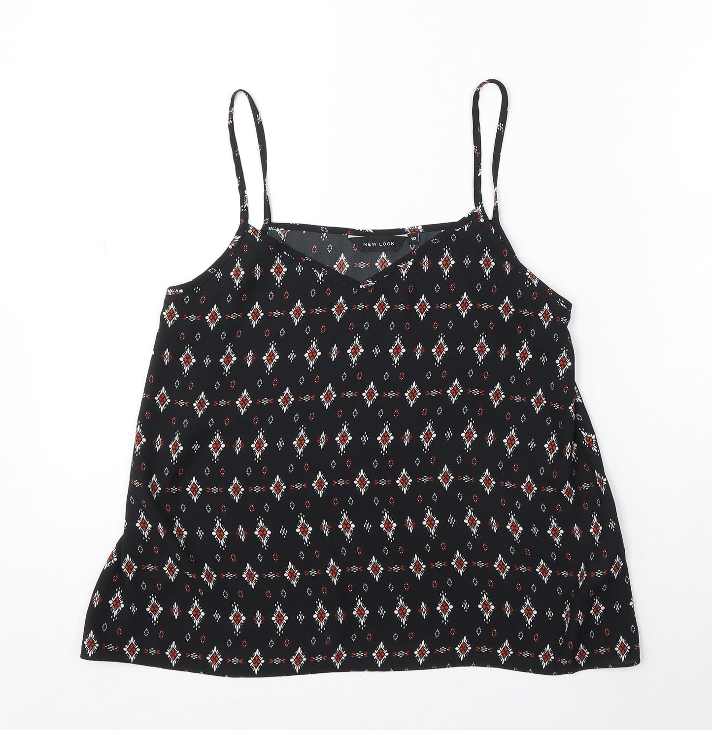 Womens UK Size 10 New Look Black Basic Blouse