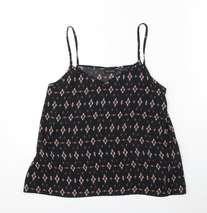 Womens UK Size 10 New Look Black Basic Blouse