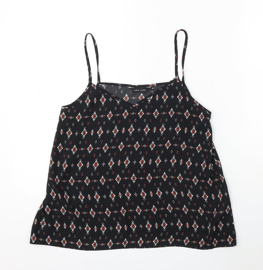 Womens UK Size 10 New Look Black Basic Blouse