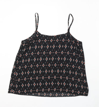 Womens UK Size 10 New Look Black Basic Blouse