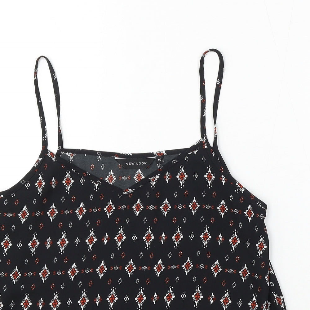 Womens UK Size 10 New Look Black Basic Blouse