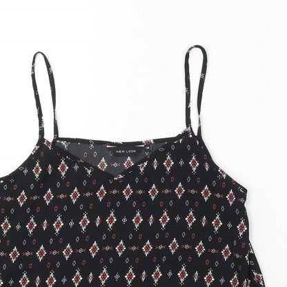 Womens UK Size 10 New Look Black Basic Blouse