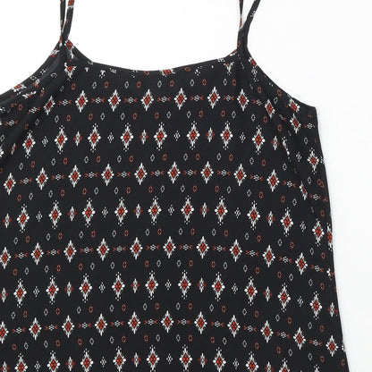 Womens UK Size 10 New Look Black Basic Blouse