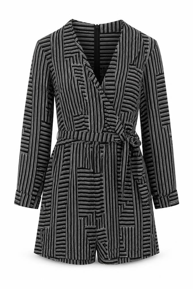 Womens UK Size 8 Topshop One-Piece Black Playsuit