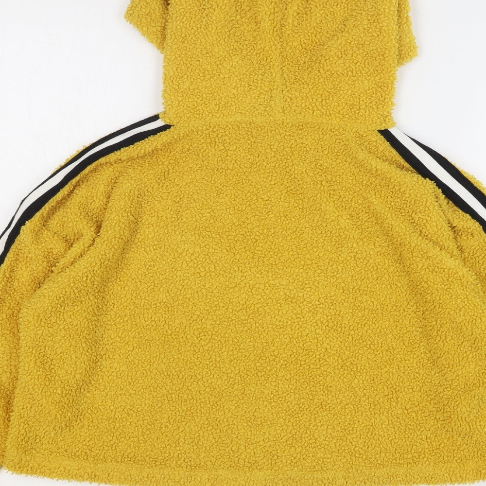 New Look Girls Yellow Polyester Pullover Hoodie Size 12-13 Years Pullover - Cropped