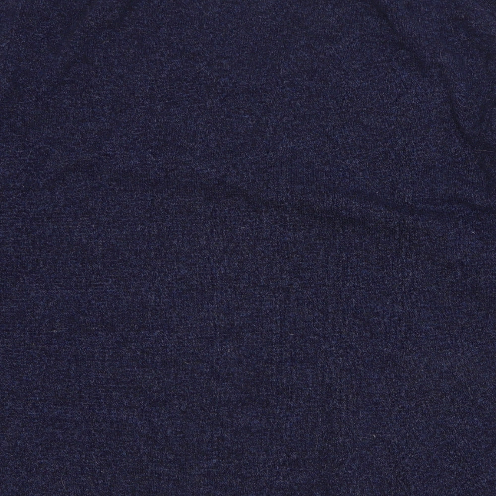 Marks and Spencer Mens Blue V-Neck Wool Pullover Jumper Size L
