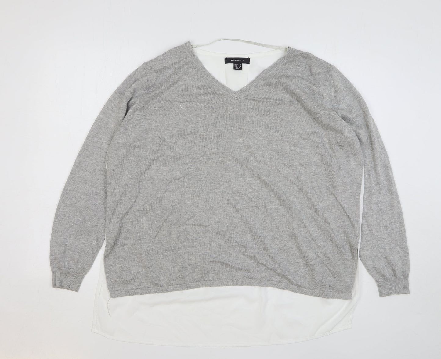 Womens UK Size 18 Atmosphere Grey Pullover Jumper