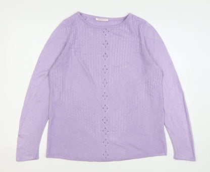 Womens UK Size L Anna Rose Purple Pullover Jumper