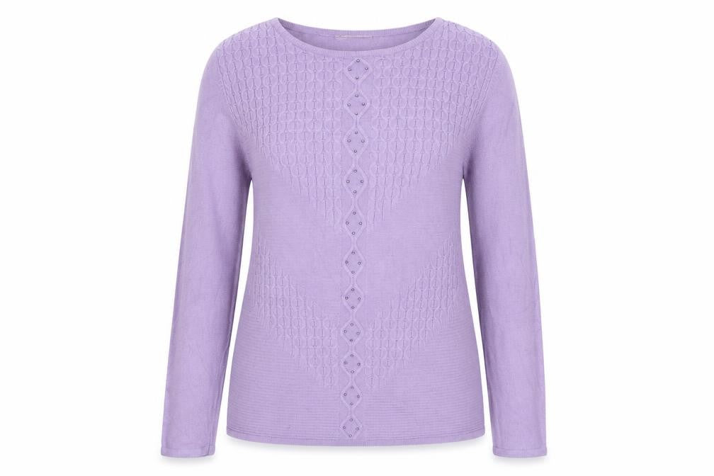 Womens UK Size L Anna Rose Purple Pullover Jumper