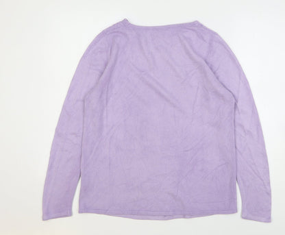 Womens UK Size L Anna Rose Purple Pullover Jumper