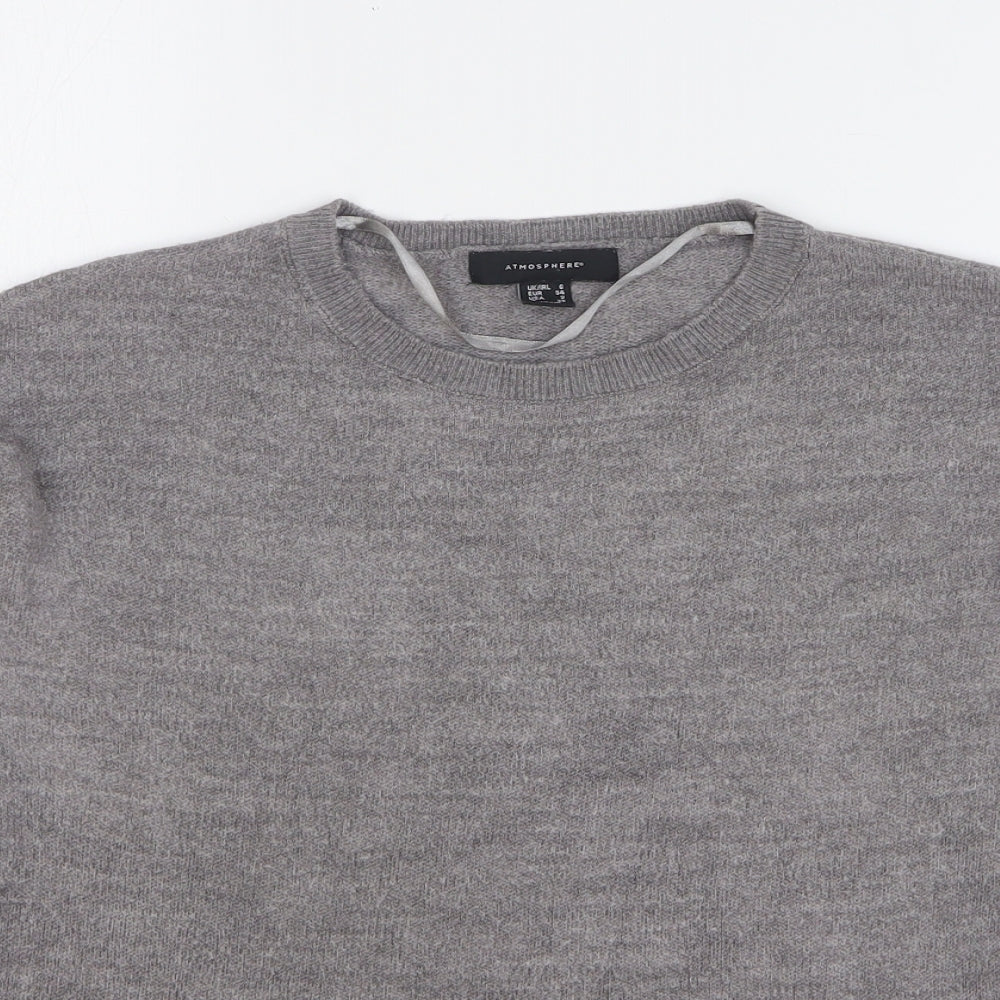 Womens UK Size 6 Atmosphere Grey Pullover Jumper