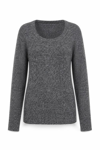 Warehouse Womens Grey Scoop Neck Viscose Pullover Jumper Size 6
