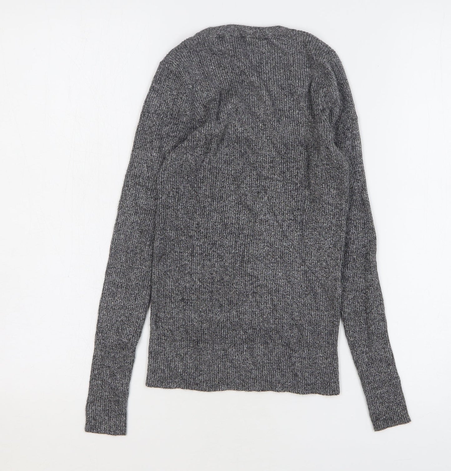 Warehouse Womens Grey Scoop Neck Viscose Pullover Jumper Size 6