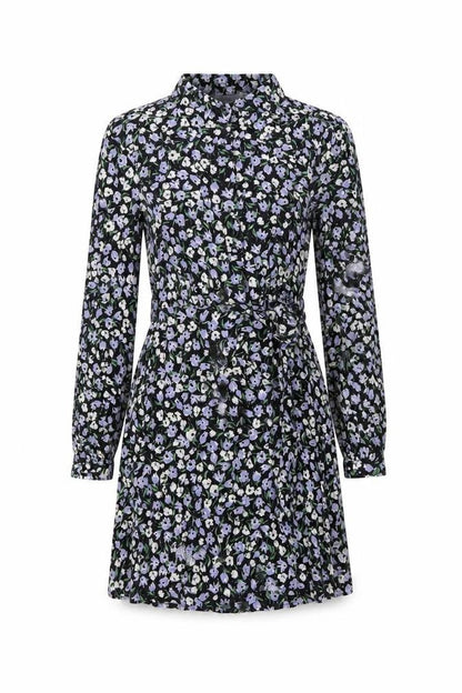 MNG Womens Multicoloured Floral Viscose A-Line Size 6 Collared Button