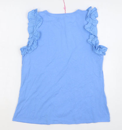 Womens UK Size L Savida Blue Basic Tank