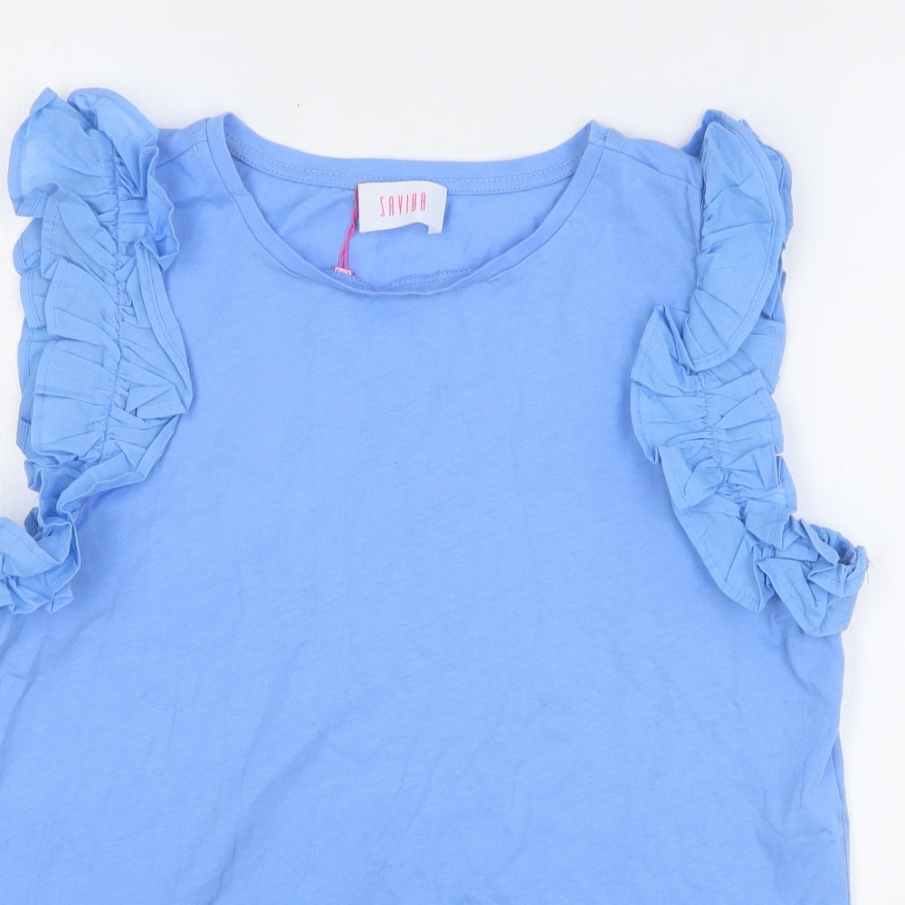 Womens UK Size L Savida Blue Basic Tank