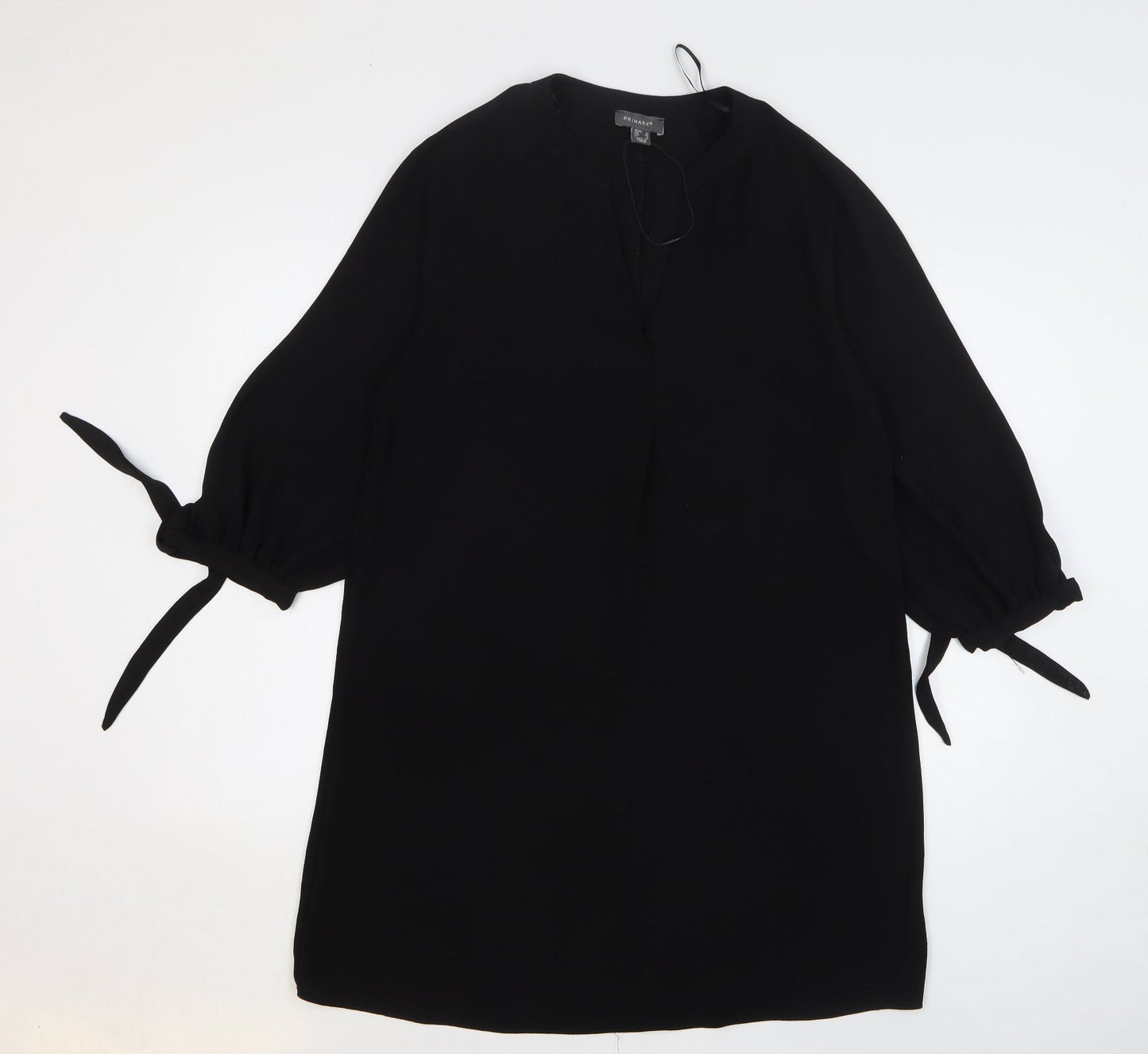 Primark Womens Black Polyester Shift Size 12 V-Neck Pullover